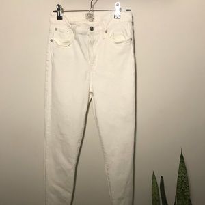 J Crew High Rise Skinny Jeans - White